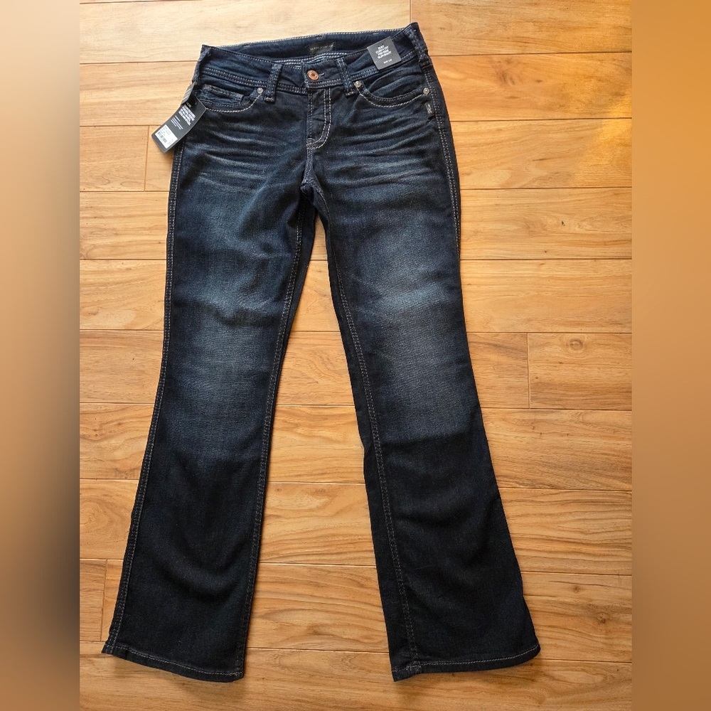 Silver Jeans Suki Curvy Fit Mid Rise Slim Boot Jeans 31x31 NWT - Picture 2 of 11